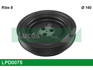 LUCAS ENGINE DRIVE LPD0075 skriemulys, alkūninis velenas 
 Diržinė pavara -> Dirželio skriemulys
0515T1, 1387095, 6C1Q6B319CC, 0515T1