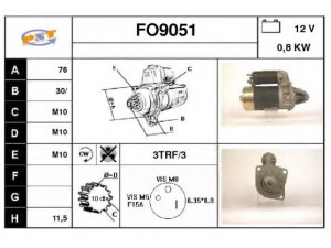 SNRA FO9051 starteris