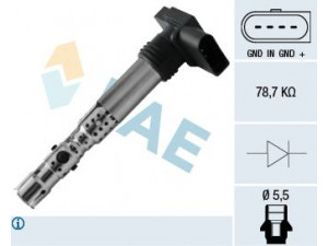 FAE 80326 ritė, uždegimas 
 Kibirkšties / kaitinamasis uždegimas -> Uždegimo ritė
03D 905 115 F, 03D 905 715 A, 03D 905 115 C