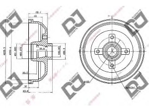 DJ PARTS BR1053 stabdžių būgnas 
 Stabdžių sistema -> Būgninis stabdys -> Stabdžių būgnas
418117, 90135504