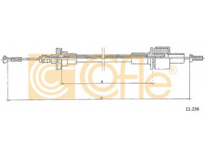COFLE 11.236 sankabos trosas 
 Dviratė transporto priemonės -> Kabeliai ir tachometro velenaai -> Sankabos trosas
6128542, 83BB7K553EE