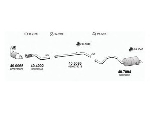 ASSO ART3003 išmetimo sistema 
 Išmetimo sistema -> Išmetimo sistema, visa