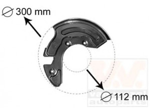 VAN WEZEL 0323371 apsauginis skydas, stabdžių diskas 
 Stabdžių sistema -> Diskinis stabdys -> Stabdžių dalys/priedai
8D0 615 311 E, 8D0615311E, 8D0815311D