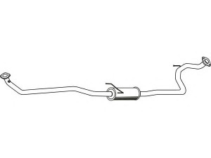 FENNO P6500 vidurinis duslintuvas 
 Išmetimo sistema -> Duslintuvas
17410-40113