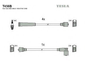 TESLA T456B uždegimo laido komplektas 
 Kibirkšties / kaitinamasis uždegimas -> Uždegimo laidai/jungtys