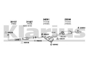 KLARIUS 330315E išmetimo sistema 
 Išmetimo sistema -> Išmetimo sistema, visa