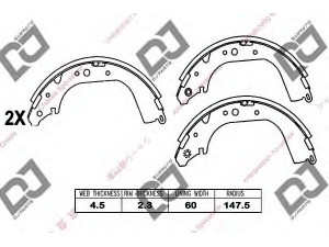 DJ PARTS BS1115 stabdžių trinkelių komplektas 
 Techninės priežiūros dalys -> Papildomas remontas
4406001J25, 440601Y427, 4406020J25