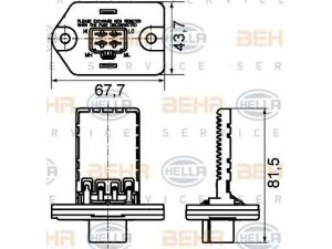 HELLA 5HL 351 000-141 varža, vidaus pūtiklis 
 Šildymas / vėdinimas -> Orpūtė/dalys
93730342