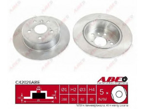 ABE C42026ABE stabdžių diskas 
 Stabdžių sistema -> Diskinis stabdys -> Stabdžių diskas
42431-33030