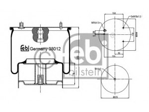 FEBI BILSTEIN 38012 dėklas, pneumatinė pakaba 
 Pakaba -> Pneumatinė pakaba
0377 498, 377 498