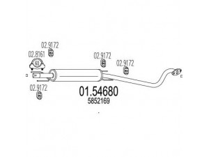 MTS 01.54680 vidurinis duslintuvas 
 Išmetimo sistema -> Duslintuvas
5852169