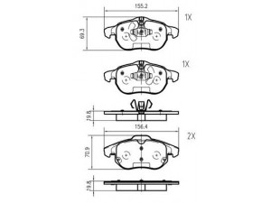 VEMA K618100 stabdžių trinkelių rinkinys, diskinis stabdys 
 Techninės priežiūros dalys -> Papildomas remontas
1605088, 1605113, 1605137, 1605283