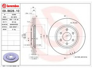 BREMBO 09.B628.10 stabdžių diskas 
 Stabdžių sistema -> Diskinis stabdys -> Stabdžių diskas
40206EB300