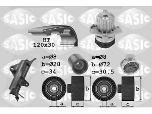 SASIC 3906022 vandens siurblio ir paskirstymo diržo komplektas 
 Aušinimo sistema -> Vandens siurblys/tarpiklis -> Vandens siurblys