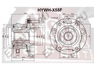 ASVA HYWH-X55F rato stebulė 
 Ašies montavimas/vairavimo mechanizmas/ratai -> Rato stebulė/montavimas -> Rato stebulė
51750-3J000