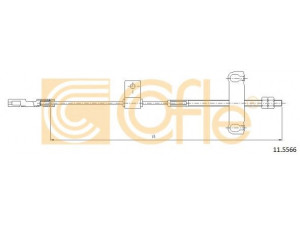 COFLE 11.5566 trosas, stovėjimo stabdys 
 Stabdžių sistema -> Valdymo svirtys/trosai
1C152A793EA, 4041989