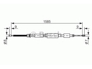 BOSCH 1 987 477 079 trosas, stovėjimo stabdys 
 Stabdžių sistema -> Valdymo svirtys/trosai
4745 F8, 96 032 565, 4745 F8, 96 032 565