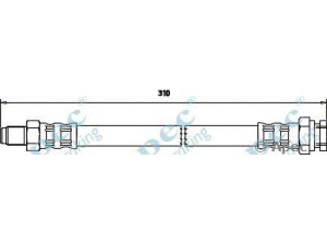 APEC braking HOS3033 stabdžių žarnelė 
 Stabdžių sistema -> Stabdžių žarnelės
481631, 481635, 5950690, 481635