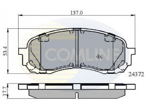 COMLINE CBP01778 stabdžių trinkelių rinkinys, diskinis stabdys 
 Techninės priežiūros dalys -> Papildomas remontas
26296AE190, 26296AE200