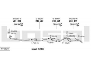 BOSAL 090.082.50 išmetimo sistema 
 Išmetimo sistema -> Išmetimo sistema, visa