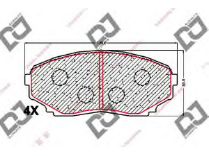 DJ PARTS BP1676 stabdžių trinkelių rinkinys, diskinis stabdys 
 Techninės priežiūros dalys -> Papildomas remontas
1U11-33-28Z, 1U113328Z, 1U13-33-28Z