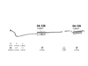 POLMO POLMO01572 išmetimo sistema 
 Išmetimo sistema -> Išmetimo sistema, visa