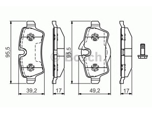 BOSCH 0 986 TB3 171 stabdžių trinkelių rinkinys, diskinis stabdys 
 Techninės priežiūros dalys -> Papildomas remontas
34 21 6 772 894, 34 21 6 778 325