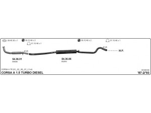IMASAF 561000190 išmetimo sistema 
 Išmetimo sistema -> Išmetimo sistema, visa