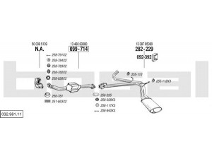 BOSAL 032.981.11 išmetimo sistema 
 Išmetimo sistema -> Išmetimo sistema, visa