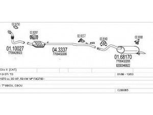 MTS C280065006604 išmetimo sistema 
 Išmetimo sistema -> Išmetimo sistema, visa