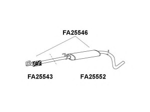VENEPORTE FA25546 priekinis duslintuvas 
 Išmetimo sistema -> Duslintuvas
46822192, 71765072