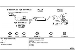 FENNO ME714 išmetimo sistema 
 Išmetimo sistema -> Išmetimo sistema, visa
