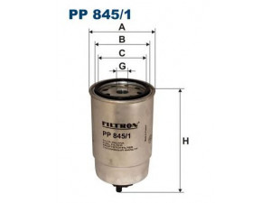 FILTRON PP845/1 kuro filtras 
 Techninės priežiūros dalys -> Papildomas remontas
1906C6, 1909142, 4753103, 9941058
