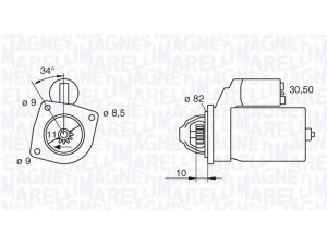 MAGNETI MARELLI 063113002010 starteris 
 Elektros įranga -> Starterio sistema -> Starteris
46430784, 46473784, 46478945, 46823543