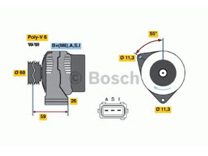 BOSCH 0 986 044 691 kintamosios srovės generatorius 
 Elektros įranga -> Kint. sr. generatorius/dalys -> Kintamosios srovės generatorius
1035755, 1104931, 96 BB 10300 BB