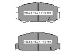 VEMA 832300 stabdžių trinkelių rinkinys, diskinis stabdys
0449112160, 0449114141, 0449114150