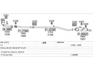 MTS C260580006310 išmetimo sistema 
 Išmetimo sistema -> Išmetimo sistema, visa