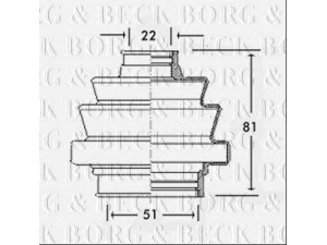 BORG & BECK BCB2270 gofruotoji membrana, kardaninis velenas 
 Ratų pavara -> Gofruotoji membrana
60748583