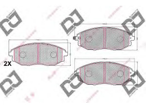 DJ PARTS BP2192 stabdžių trinkelių rinkinys, diskinis stabdys 
 Techninės priežiūros dalys -> Papildomas remontas
96475027, 96952179