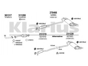 KLARIUS 820141E išmetimo sistema 
 Išmetimo sistema -> Išmetimo sistema, visa