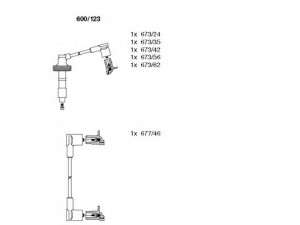 BREMI 600/123 uždegimo laido komplektas 
 Kibirkšties / kaitinamasis uždegimas -> Uždegimo laidai/jungtys
9146403
