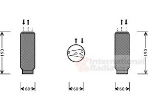 VAN WEZEL 0100D003 džiovintuvas, oro kondicionierius 
 Oro kondicionavimas -> Džiovintuvas
46521840, 46527180, 46761800, 60617282