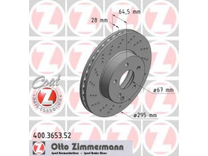 ZIMMERMANN 400.3653.52 stabdžių diskas 
 Dviratė transporto priemonės -> Stabdžių sistema -> Stabdžių diskai / priedai
204 421 0712, 204 421 2512, 212 421 1312
