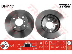 TRW DF4117 stabdžių diskas 
 Stabdžių sistema -> Diskinis stabdys -> Stabdžių diskas
5531161G00, 5531161G00000, 5531161G01