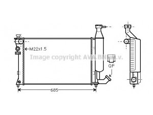 AVA QUALITY COOLING CN2140 radiatorius, variklio aušinimas 
 Aušinimo sistema -> Radiatorius/alyvos aušintuvas -> Radiatorius/dalys
133008, 96209747, 133008, 96209747