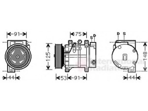 VAN WEZEL 1300K259 kompresorius, oro kondicionierius 
 Oro kondicionavimas -> Kompresorius/dalys
92600-AU000, 92600AU000