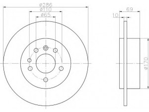 HELLA 8DD 355 107-001 stabdžių diskas 
 Dviratė transporto priemonės -> Stabdžių sistema -> Stabdžių diskai / priedai
12763591, 4907523, 5057476, 5391537
