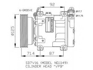 NRF 32267G kompresorius, oro kondicionierius 
 Oro kondicionavimas -> Kompresorius/dalys
7700106441