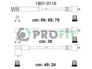 PROFIT 1801-0118 uždegimo laido komplektas 
 Kibirkšties / kaitinamasis uždegimas -> Uždegimo laidai/jungtys
1612499, 1612500, 1612501, 1612503