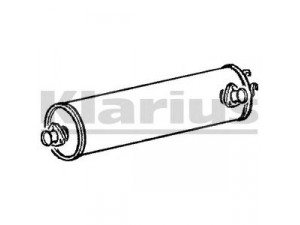 KLARIUS VW186L vidurinis duslintuvas 
 Išmetimo sistema -> Duslintuvas
073253411A, 073253411C, 075253411C